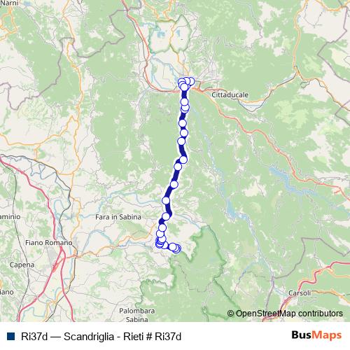 Ri37d bus Line Map