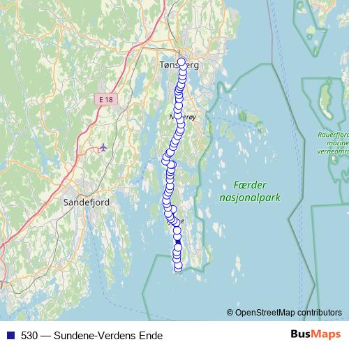 530 bus Line Map