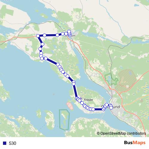 530 bus Line Map