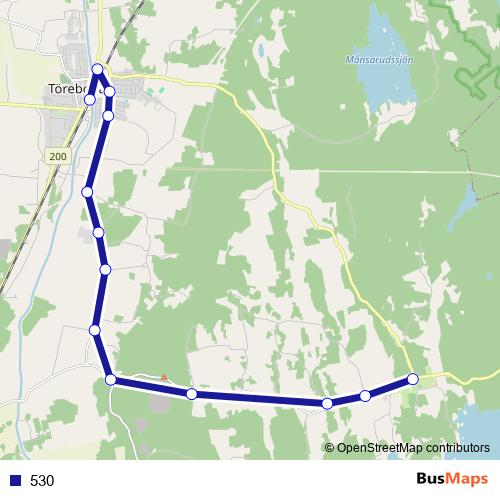 530 bus Line Map