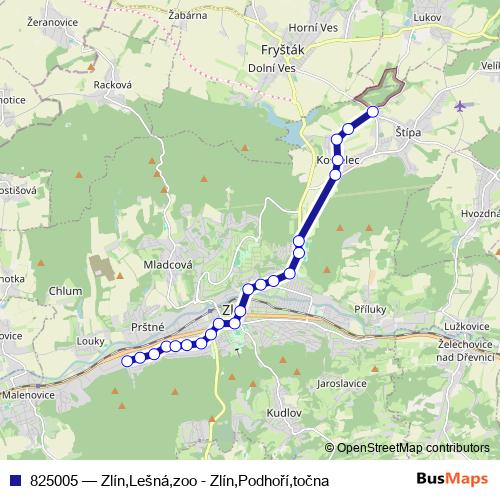 825005 trolleybus Line Map