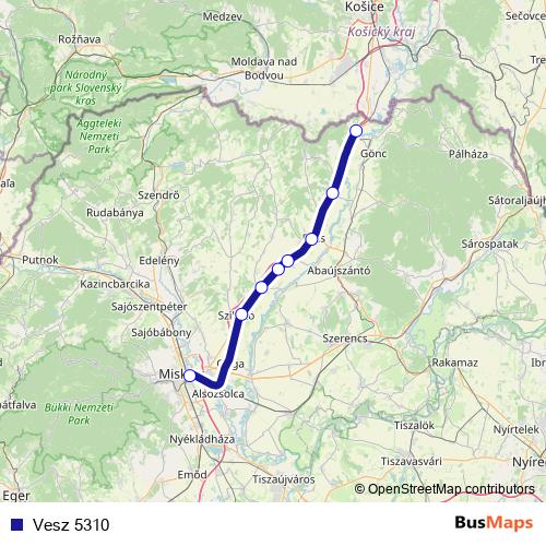 Vesz 5310 rail Line Map
