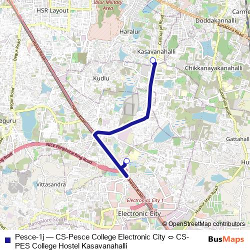 Pesce-1j bus Line Map