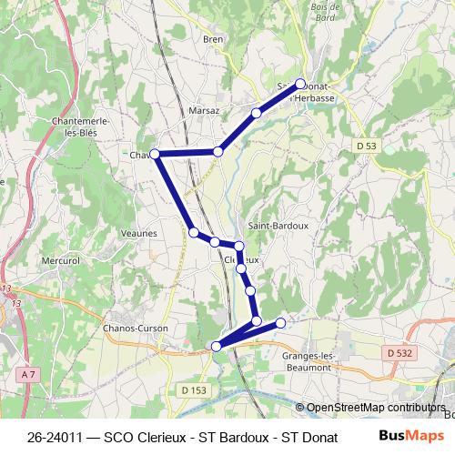 26-24011 bus Line Map