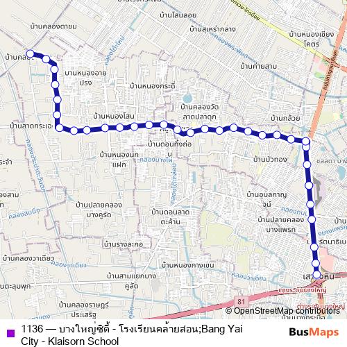1136 bus Line Map