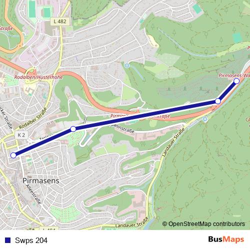 Swps 204 bus Line Map