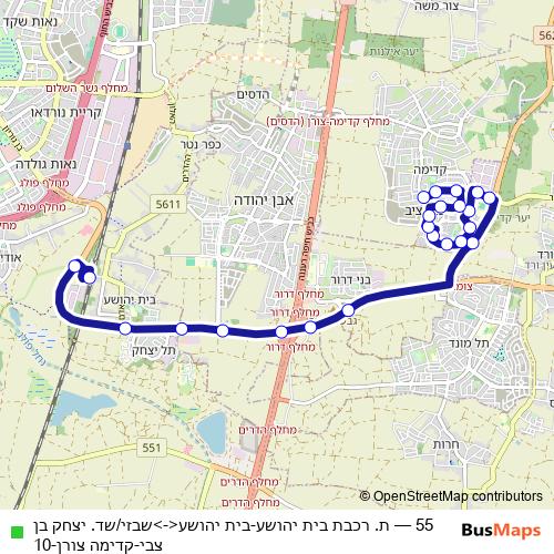 55 bus Line Map