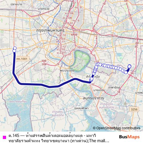 ต.145 bus Line Map