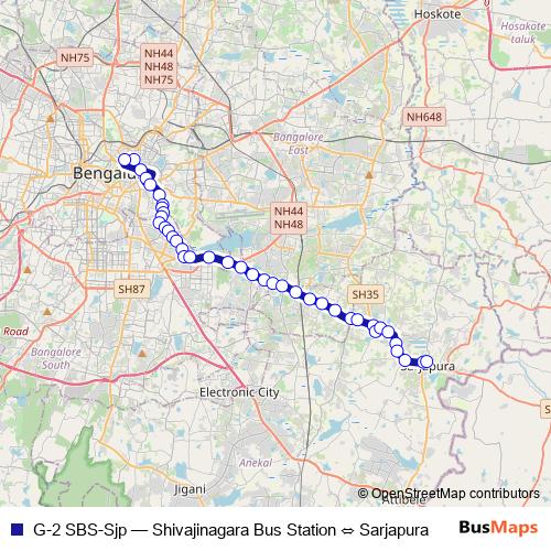 G-2 SBS-Sjp bus Line Map