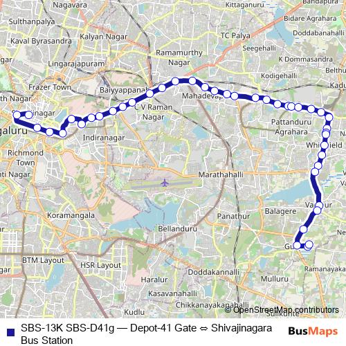 SBS-13K SBS-D41g bus Line Map