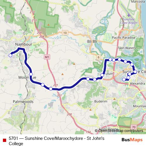 5701 bus Line Map