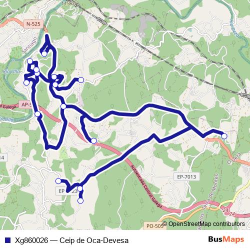 Xg860026 bus Line Map