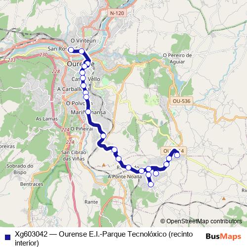 Xg603042 bus Line Map