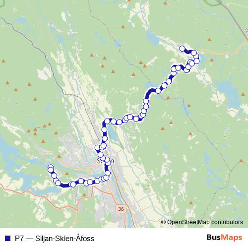 P7 bus Line Map