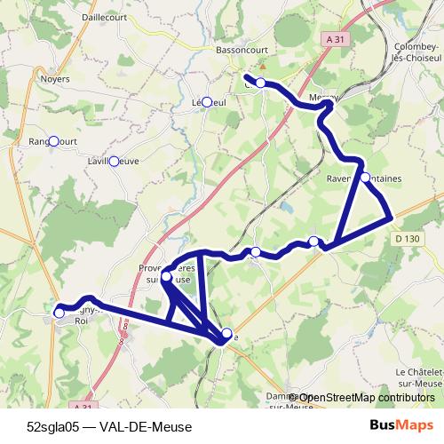 52sgla05 bus Line Map