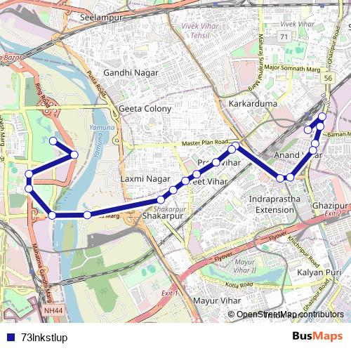73lnkstlup bus Line Map