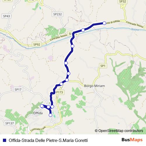 Offida-Strada Delle Pietre-S.Maria Goretti bus Line Map