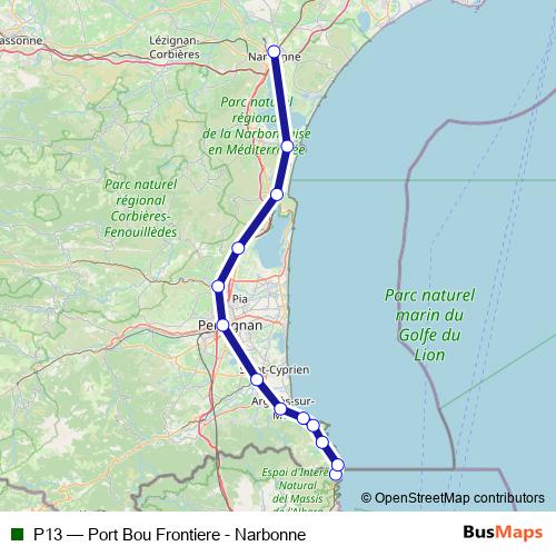 P13 rail Line Map