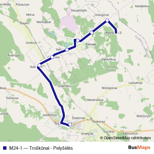 M24-1 bus Line Map