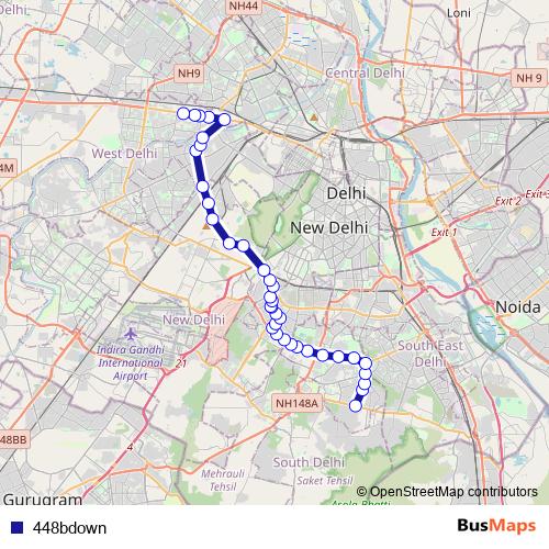 448bdown bus Line Map