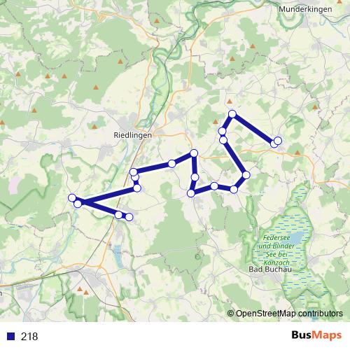 218 bus Line Map