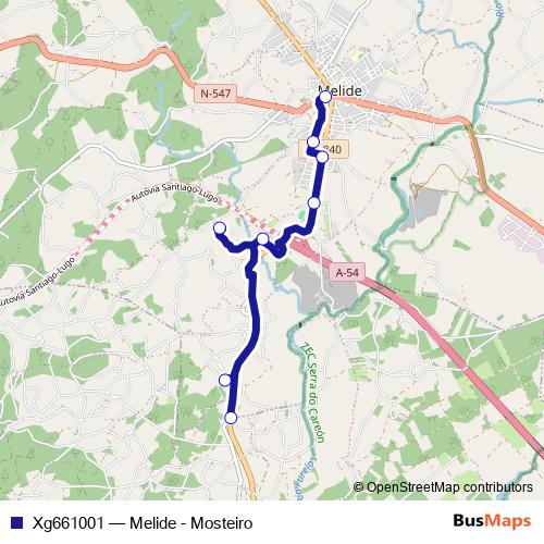 Xg661001 bus Line Map