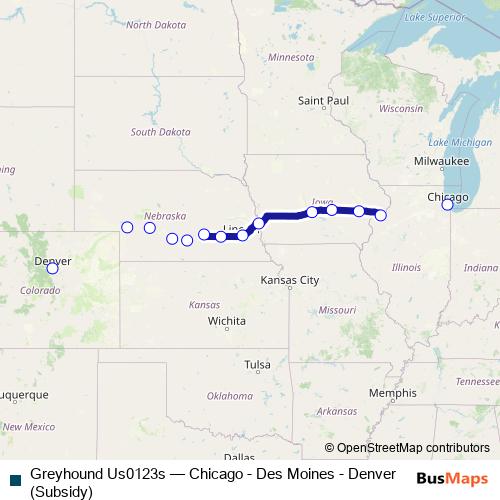 Greyhound Us0123s bus Line Map