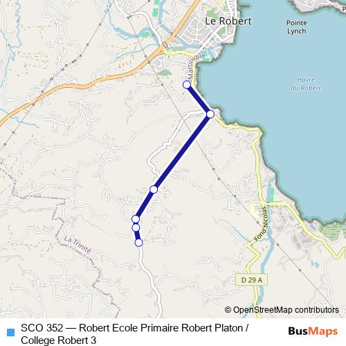 SCO 352 bus Line Map