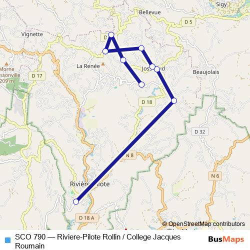 SCO 790 bus Line Map