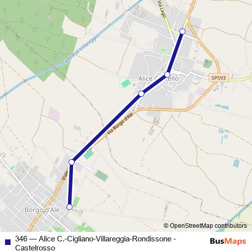 346 bus Line Map