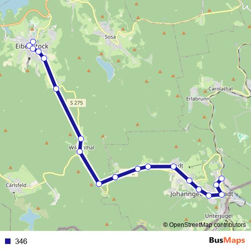 346 bus Line Map