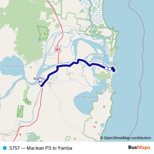 S757 bus Line Map