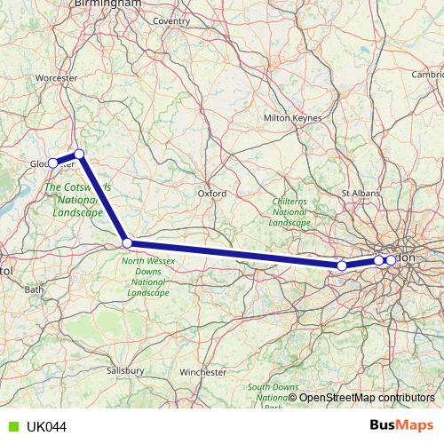 UK044 bus Line Map