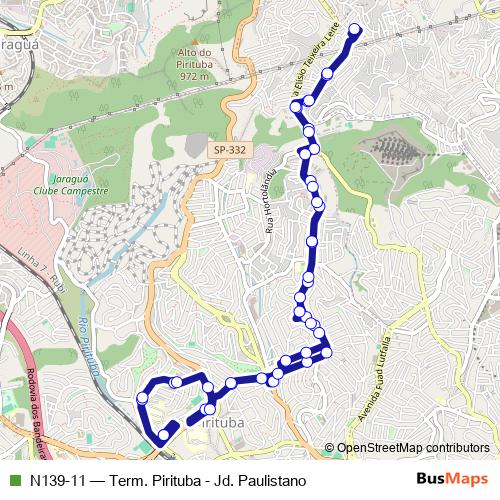 N139-11 bus Line Map