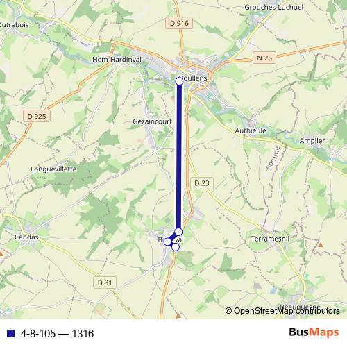 4-8-105 bus Line Map