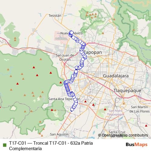 T17-C01 bus Line Map