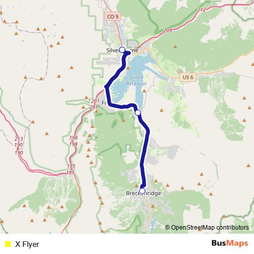 X Flyer bus Line Map