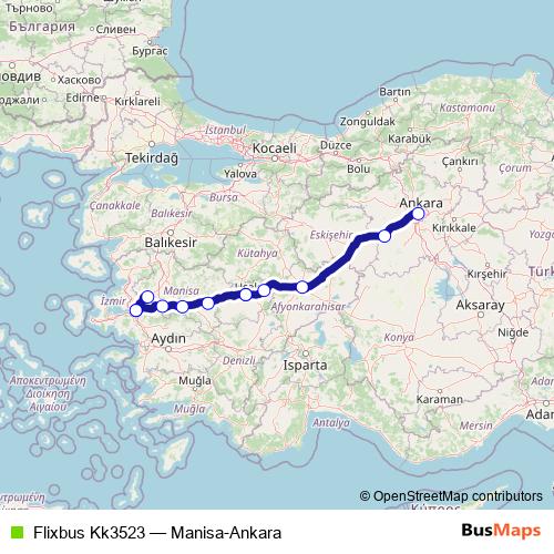 Flixbus Kk3523 bus Line Map