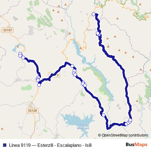 Linea 9119 bus Line Map
