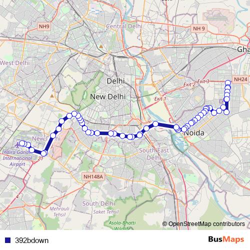 392bdown bus Line Map