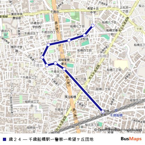 歳２４ bus Line Map