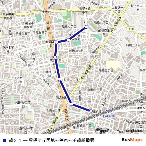 歳２４ bus Line Map