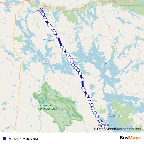Virrat - Ruovesi bus Line Map
