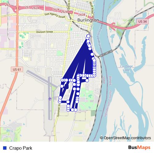 Crapo Park bus Line Map