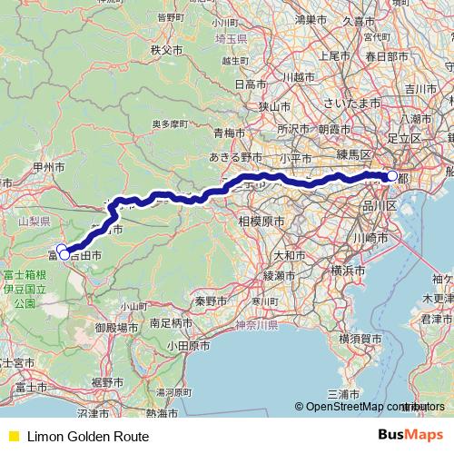 Limon Golden Route bus Line Map