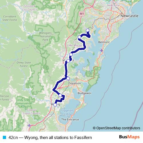 42cn bus Line Map
