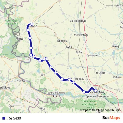 Re 5430 rail Line Map