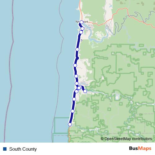 South County bus Line Map