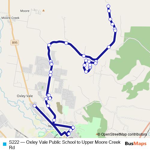 S222 bus Line Map