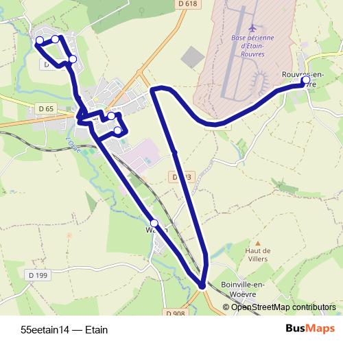 55eetain14 bus Line Map